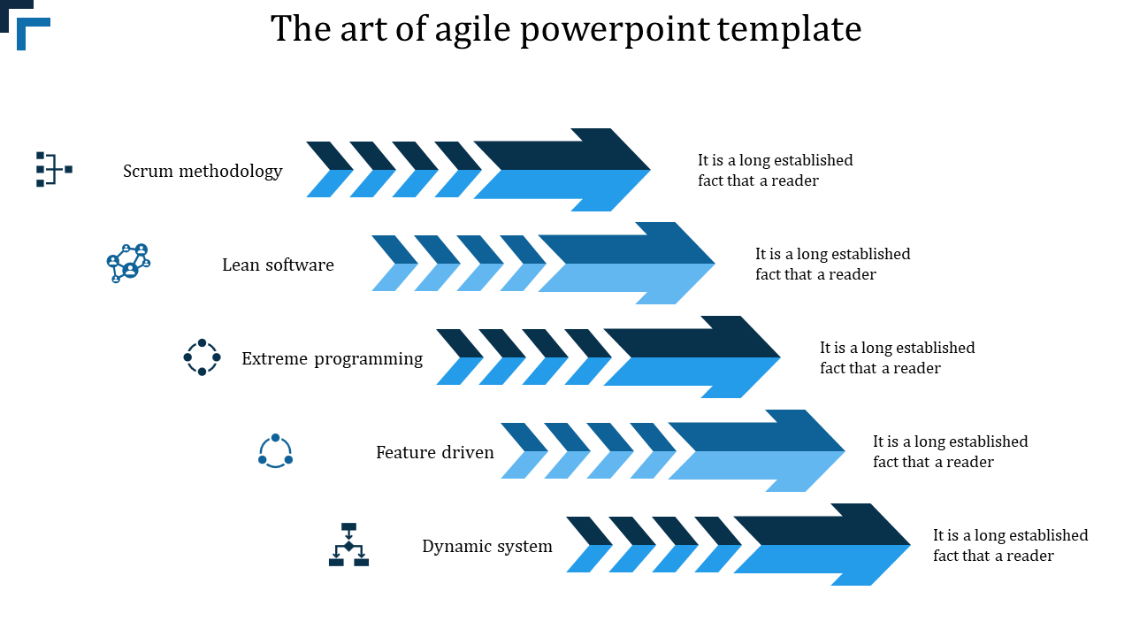 agile powerpoint template-blue